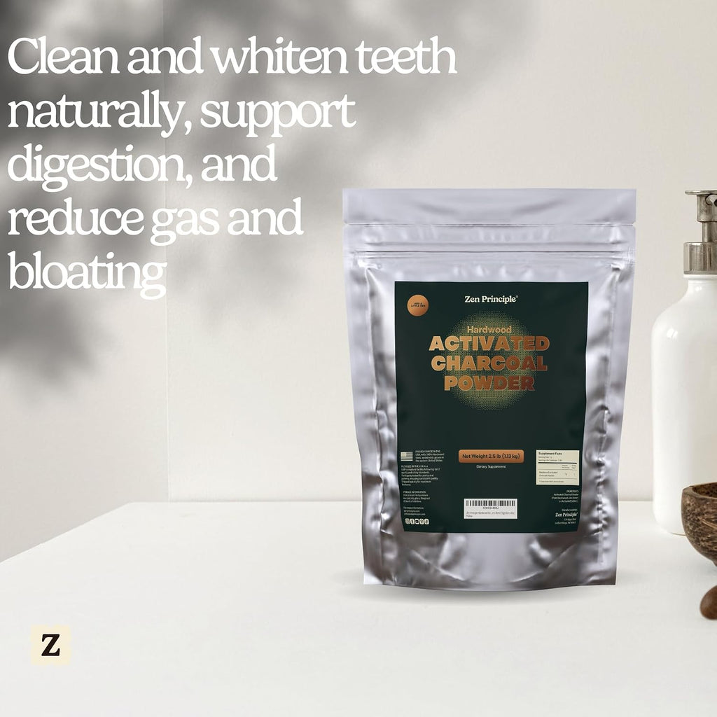 zen principle hardwood activated charcoal powder 100 percent, package contents