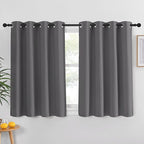 NICETOWN Bedroom Blackout Curtain Panel - Window Treatment Thermal Insulated Solid Grommet Blackout for Living Room (1 Panel, 52 by 54 inches, Grey)