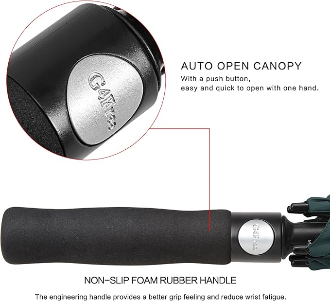 G4Free 47/54/62/68/72 Inch Automatic Open Golf Umbrella Oversize Extra Large Double Canopy Vented Windproof Waterproof Stick Umbrellas