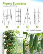 Quictent Galvanized Raised Garden Bed 8x4x2 Ft Tall Metal Planter Box for Vegetables Bottomless for Backyard, 2 Tomato Cages Included, 22.04" Deep, Beige