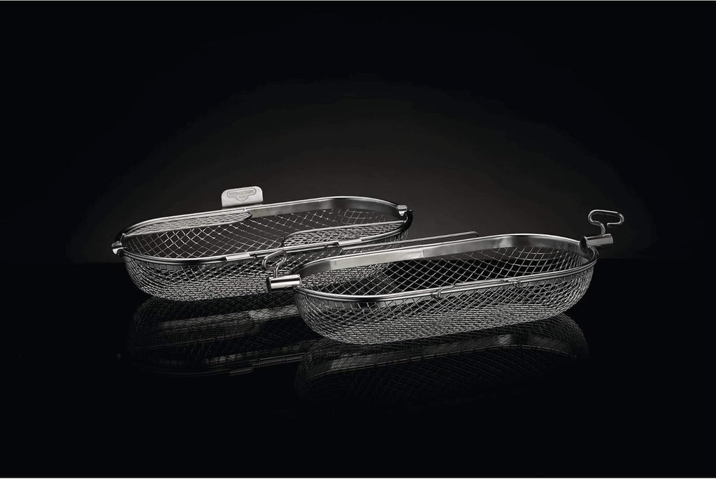 Napoleon Rotisserie Grill Basket - Stainless Steel, Fits Standard Spit Rods, Best For Wings, Fries And Roasted Veggies