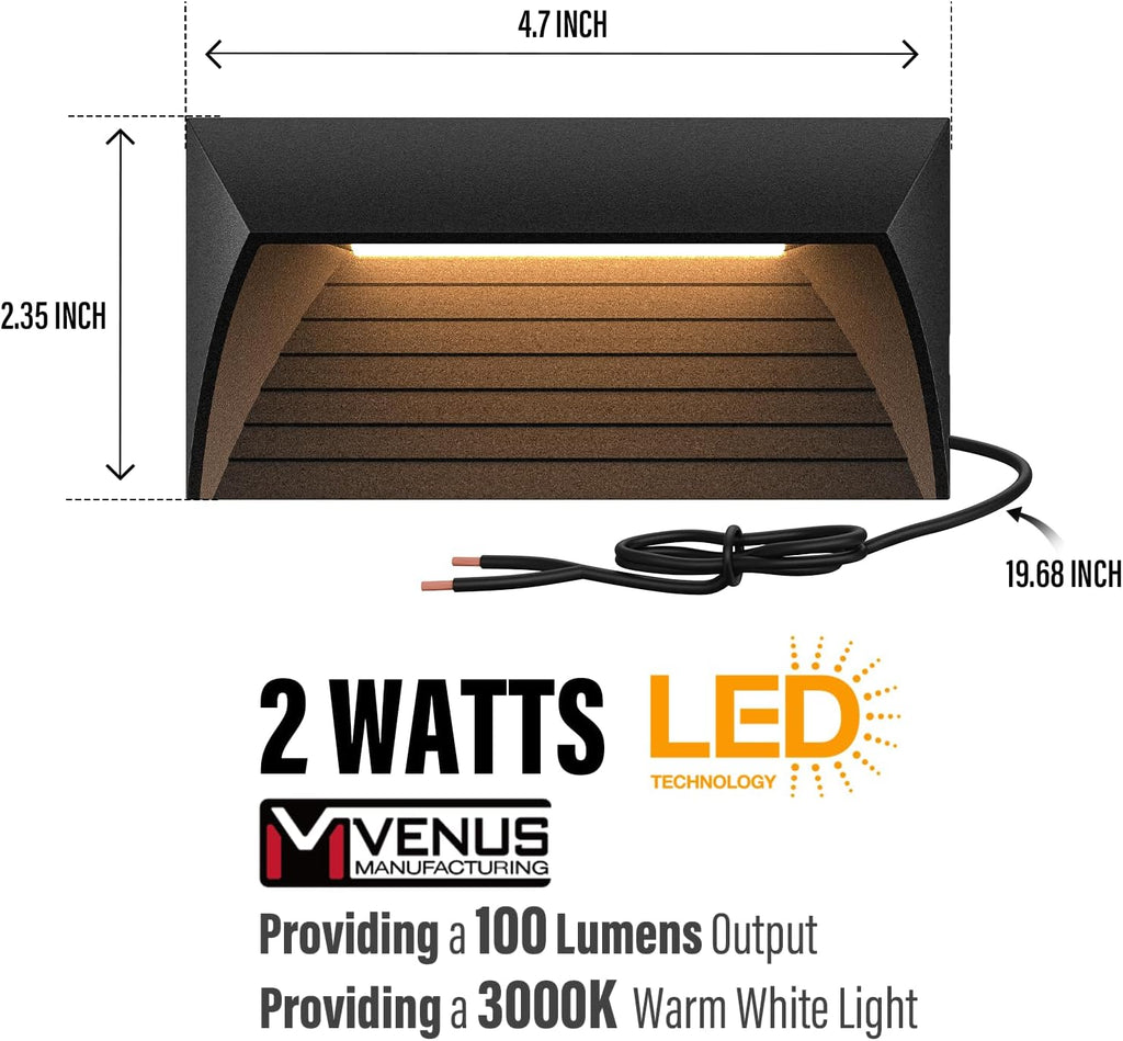 venus manufacturing 12v led step lights low voltage shown in use