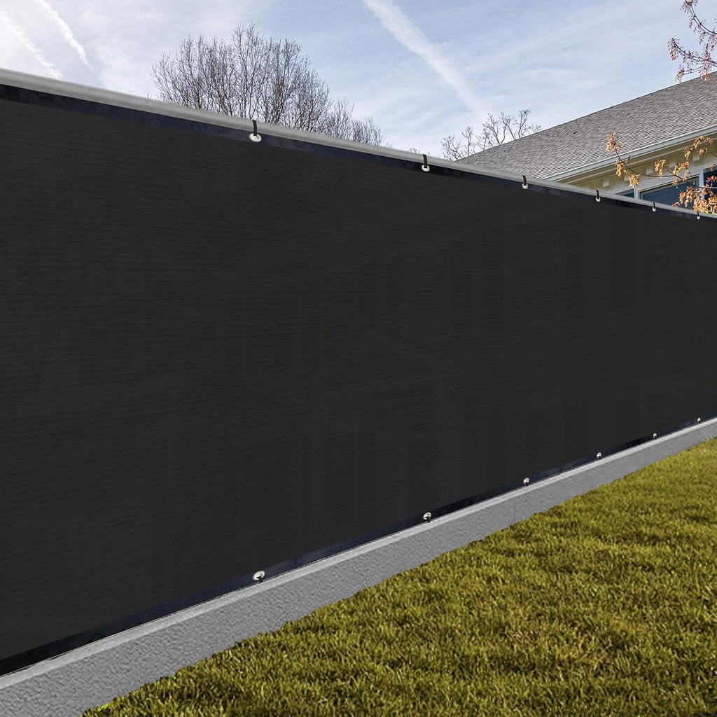 sunny guard 5’ x 25' privacy fence screen shown in use