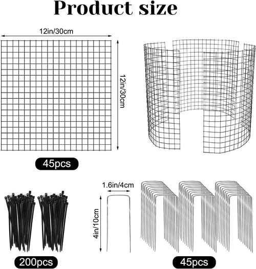 round plant protector from animals, 12'' x 12'' shown in use