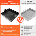 Uniflasy Stretchable Charcoal Tray for Expert Grill 24, Pit Boss, 15"-28" | Fits Pit Boss Memphis I, Char-Griller PS9900/2190/6500/6800/8500 and Smoke Hollow 47183T-21; supports varied grill widths