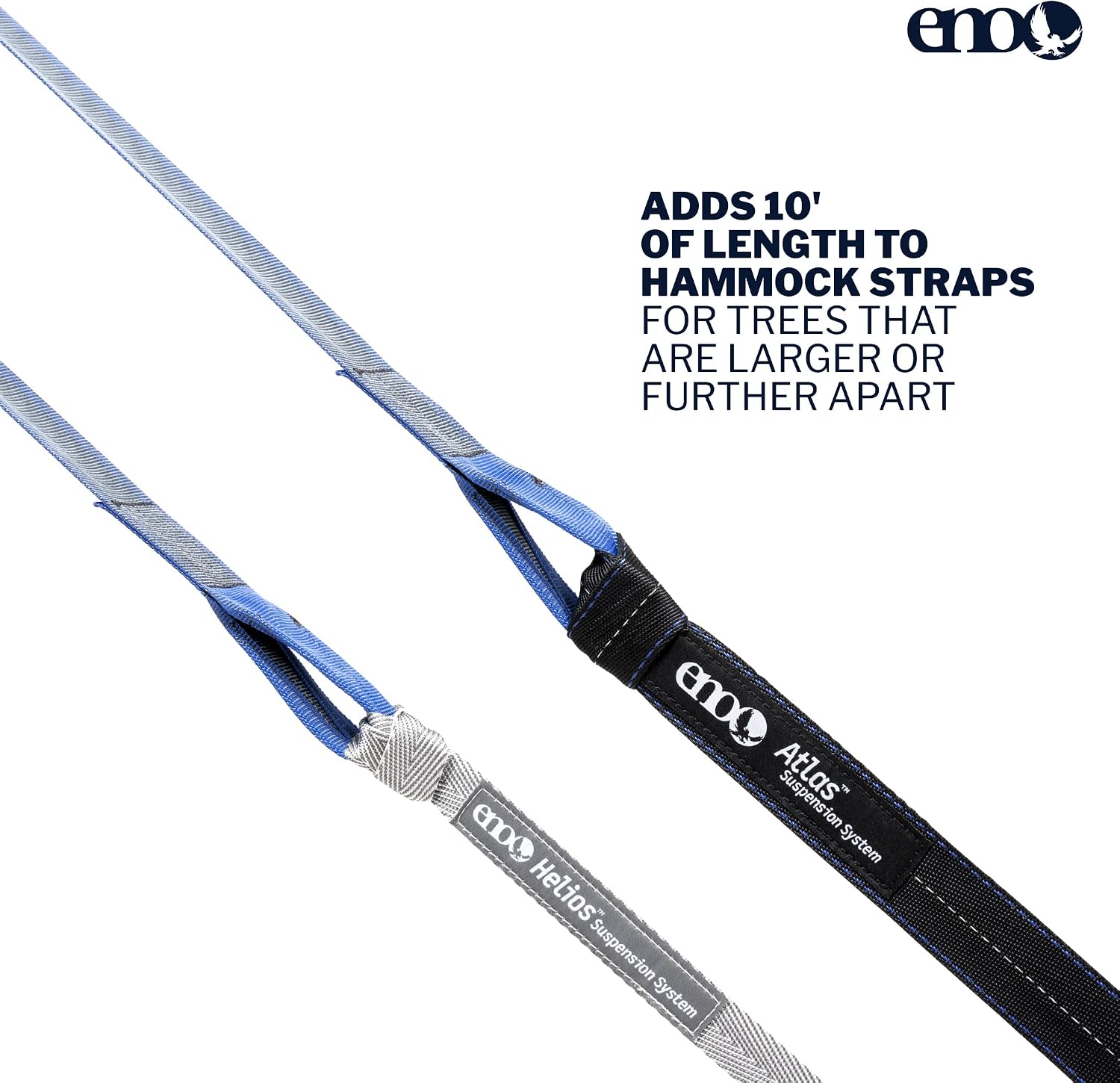 ENO, Eagles Nest Outfitters Atlas EXT Utility Hammock Straps, Suspension System, Set of 2, Charcoal/Navy