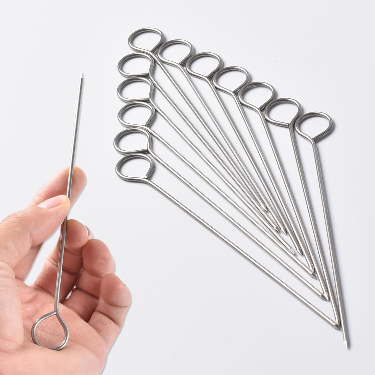 6Inch Turkey Pins,Alele Poultry Lacers Stainless Steel Skewers for Trussing Turkey and Poultry (12p)