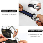 SZHLUX Hammock Straps for Trees - Set of Two 10ft Long, with 38 Loops & 2 Carabiners| Essential Hammock Accessories
