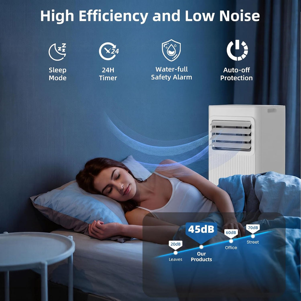 antarctic star 10000 btu portable air conditioner, 3, front angle view