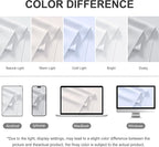 RYB HOME Outdoor Curtains for Patio Waterproof Block Sunlight Thermal Insulated Privacy Assured Thick Outside Curtains for Deck, Balcony, Pool, W52" x L63", Greyish White, 1 Panel