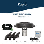 Kasco 1HP VFX Aerating Fountain, 120V, 50ft Power Cord | Aerating Fountain with V-shaped display pattern with aeration, Ideal for ponds up to 1 acre, Float included