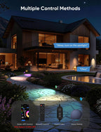 appeck landscape lighting, rgbw spotlights with app control,8, side view
