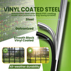 Hardware Cloth1/2inch 48"x50' 19 Gauge Black PVC Coated Welded Wire Mesh Roll, Heavy Duty Metal Mesh with Square Grid, Fencing Roll for Chicken Coop Barrier, Rabbit Cage, Snake Fence