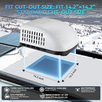 115v air conditioner 15000btu rooftop rv air conditioner, side view