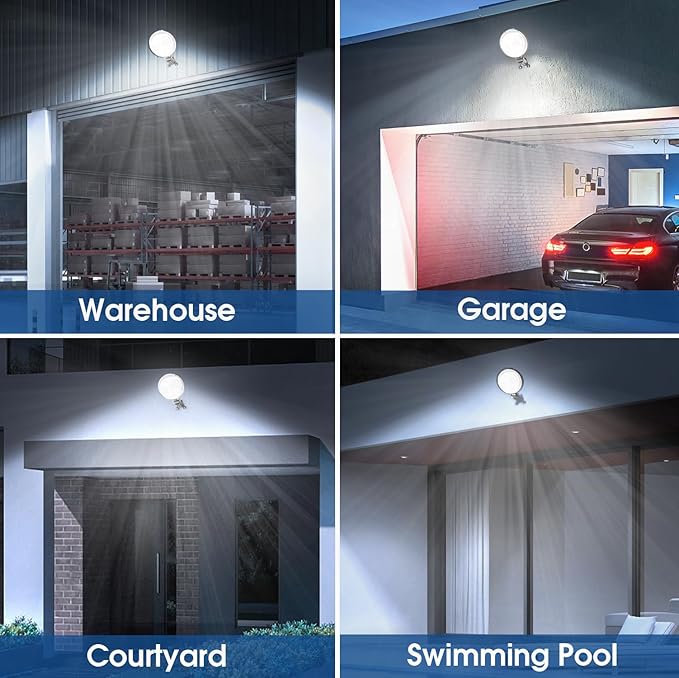 2 Pack 150W LED Barn Light, 20000LM Dusk to Dawn Security Light with 150° Adjustable Angle Photocell, IP66 Waterproof 6500K Daylight Outdoor Lighting for Farmhouse/Yard/Street/Garage
