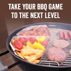 Grill Basket for Kettle Grills, 2 Stainless Baskets | Includes clip-on handle, designed for 22 inch kettle grills. Fish and vegetable grill basket.