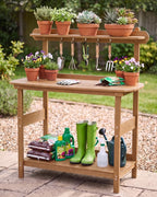 hips outdoor potting table bench with 3-tier storage, main product view