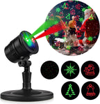 Christmas Projector Lights Outdoor, Led Christmas Laser Lights Landscape Spotlight Red and Green Star Show with Rf Wireless Remote Christmas Decorative for Outdoor Garden Patio Xmas Holiday Party