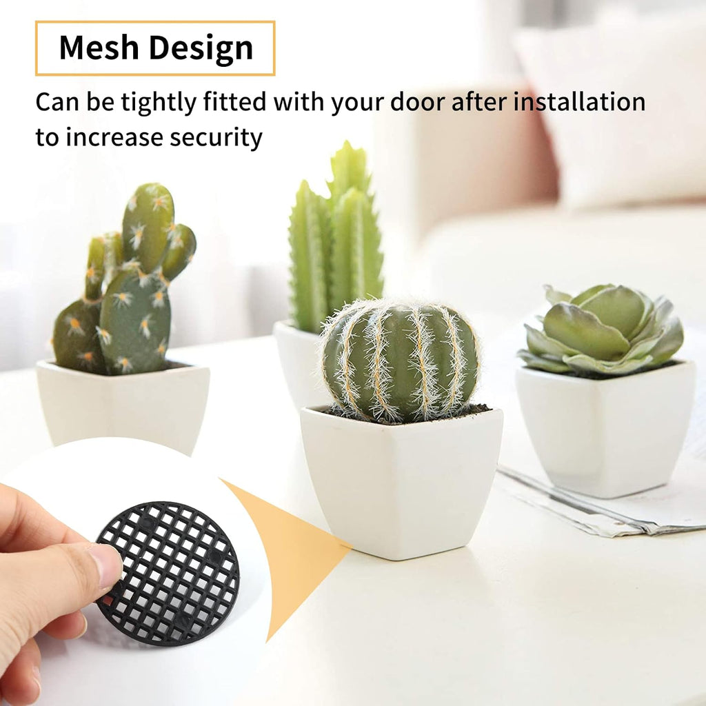 Bivethoi Plant Pot Mesh Hole Cover, 1.8" / 45mm, Black, 100pcs | Bonsai Drainage Mesh Insert, Round Mesh Screen, Prevents Soil Loss, Bottom Grid Mat