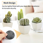 Bivethoi Plant Pot Mesh Hole Cover, 1.8" / 45mm, Black, 100pcs | Bonsai Drainage Mesh Insert, Round Mesh Screen, Prevents Soil Loss, Bottom Grid Mat