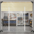clear outdoor curtains patio double zippers door enclosure, main product view