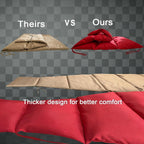 Hanging Lounge Chair Replacement Cushion with Umbrella, Thick Padding, Fade Resistant, Water Resistant for Outdoor Curved Chaise Hammock (Light Gray)