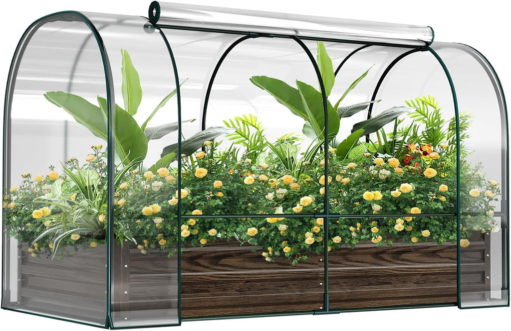 docred galvanized raised garden bed with pvc cover, main product view