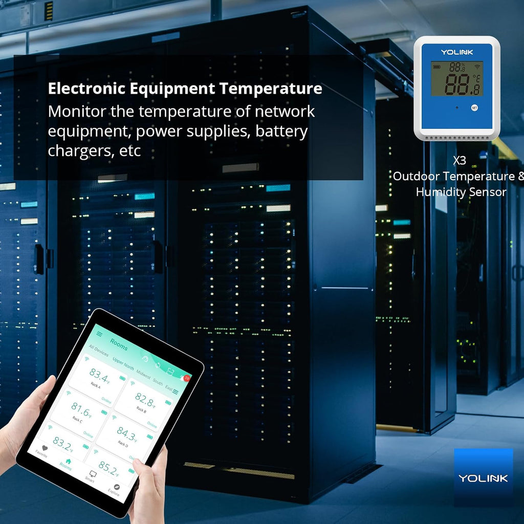 yolink x3 outdoor thermometer hygrometer data logger, ys8015 showing dimensions
