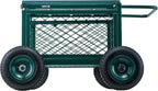 vevor rolling garden cart with seat, metal rolling, view 9
