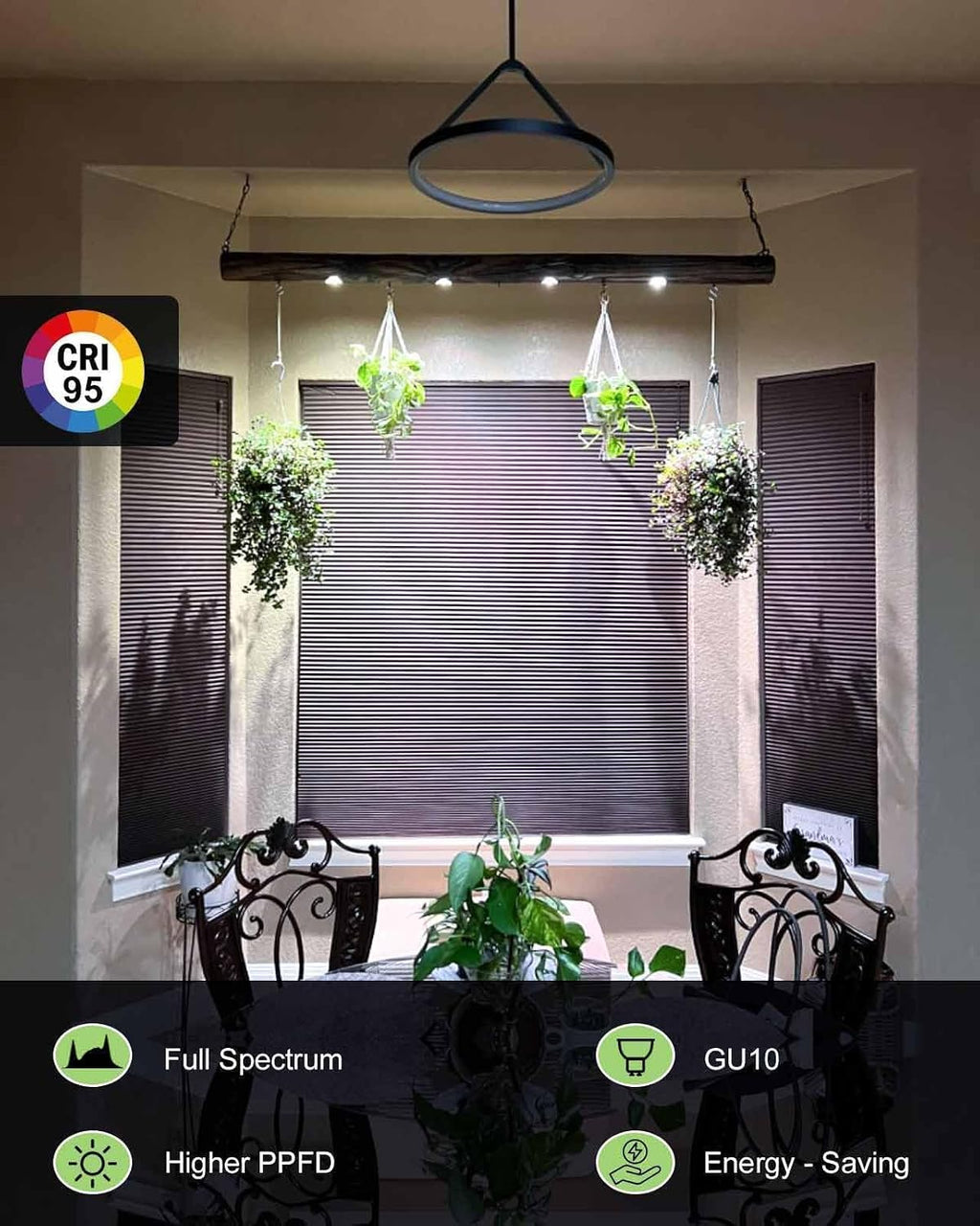 GU10 PAR16 5W Full Spectrum Grow Light Bulb for Indoor Plants | GU10 Grow Light Bulb,Suitable for Indoor Plants and Succulents,Neutral White 4000K,1-Count