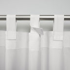 Exclusive Home Cabana Solid Indoor/Outdoor Light Filtering Hook-and-Loop Tab Top Curtain Panel Pair, 54"x120", Vanilla