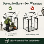 large tall plant greenhouse terrarium glass with lid, view 9