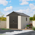 patiowell 8x10 ft resin outdoor storage shed with, main product view
