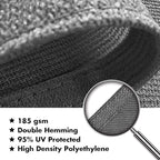 KANAGAWA Sun Shade Sail 16'x16' Dark Gray Rectangle UV Block Canopy Cover for Patio Backyard Lawn Garden Outdoor Activities