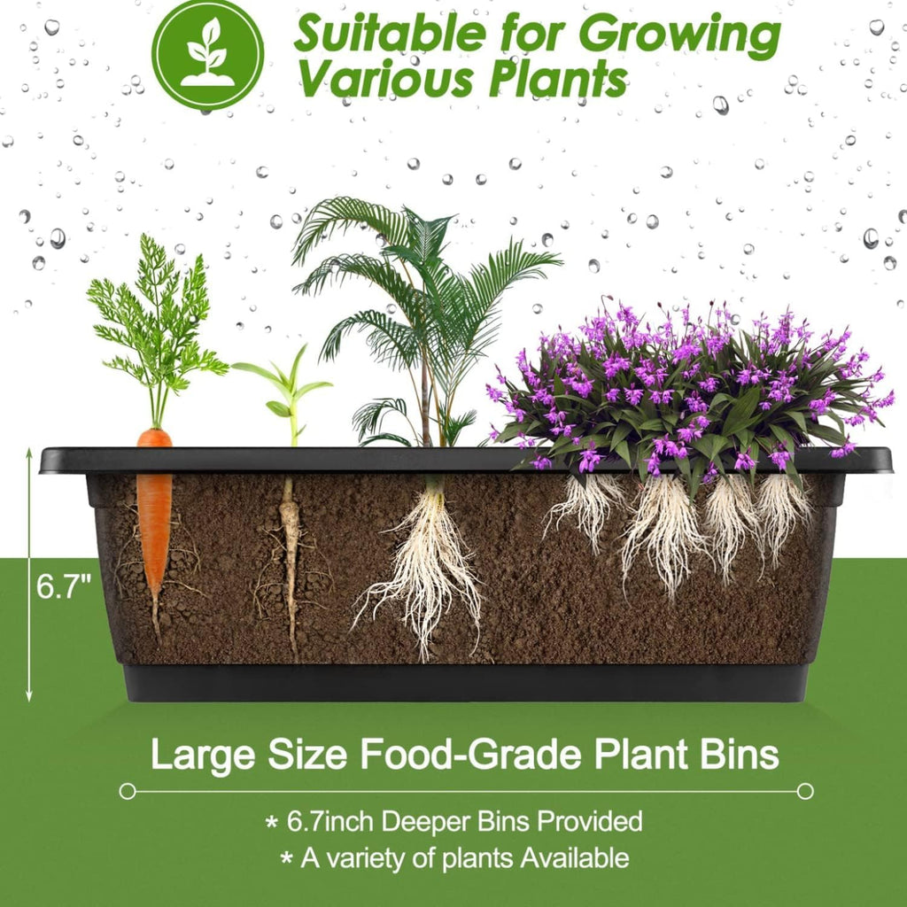 sejov 4ft vertical raised garden bed, 5 tiers on a desk or shelf