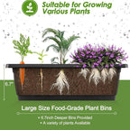 SEJOV 4FT Vertical Raised Garden Bed, 5 Tiers Elevated Planter Box for Herbs Vegetables Flowers, Graden Vertical Planter with Drainage System for Patio Balcony Garden Outdoor Indoor Plants (Black)