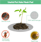 150 Mesh for Plant Plant Hole Mesh Pads Drainage Screen Plastic Round Flower Hole MeshScreen Cover Pad 2 3 4 Inch Assorted SizesMesh Preventing Soil Leakage