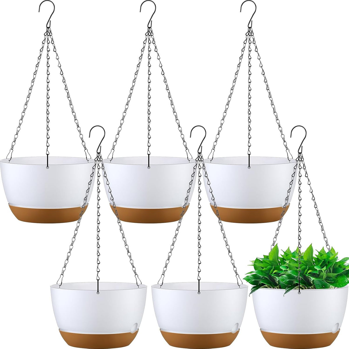 remerry 6 pcs 11.2 inch hanging planters hanging, main product view