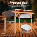 Universal Pergola Replacement Canopy Outdoor Canopy Shade Cover Waterproof Shade Top Cover for Outdoor Patio Porch Backyard(10 x 10 ft,Coffee)