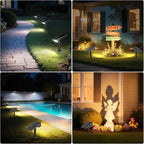 Solar Light Outdoor Waterproof IP65, 56 LED 3 Color Modes Solar Spot Lights Outdoor, Solar Powered Garden Lights for Outside Landscape Pathway Yard House Patio Garage Driveway Tree, 2Pack