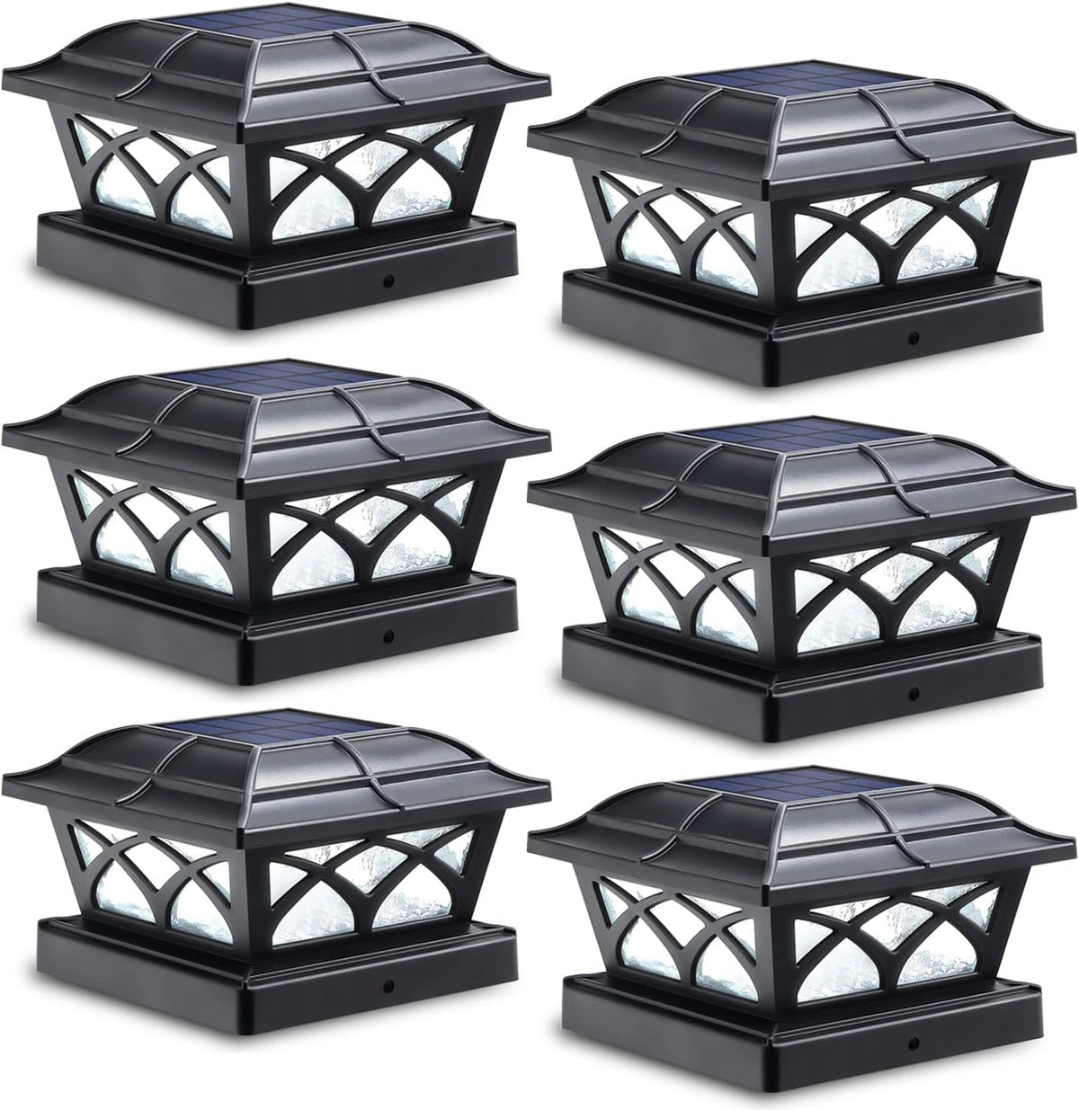 siedinlar solar post cap lights outdoor glass 2, main product view