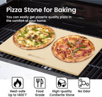 Pizza Stone, Rectangular Extra Large 23.6" x 15.8" x 0.6" Pizza Stones for Oven Grill, Industrial Commercial Heavy Duty Cordierite Baking Stone for Pizza Bread, Pizza Accessories, 14.19 lbs