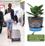 Self Watering Pots for Indoor Plants,12 inch Planters with Drainage Holes Plastic Flower Pots with Deep Reservoir, Black Speckles