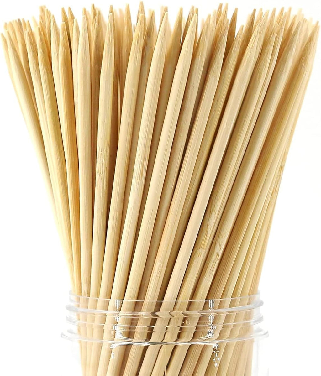 Party Hippo 16 Inch Natural Bamboo Skewers, 4mm Thick, 100 Pack – BBQ Kabob Sticks for Grilling, Fruit, Chocolate Fountain, Crafts & Parties – More Size Choices /8"/10"/12"/14"/16" (16" / 100 ct)