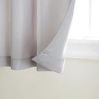 TOWN & COUNTRY BASICS Cabana Solid Heavyweight Indoor Outdoor Curtains, Light Filtering Opacity with Grommet Top, Water Repellent, 2-Pack Set, 54"x120", Cloud Grey