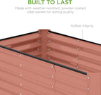 Best Choice Products 4x2x2ft Outdoor Metal Raised Garden Bed, Deep Root Planter Box for Vegetables, Flowers, Herbs, and Succulents w/ 119 Gallon Capacity - Terracotta