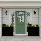 38" L x 10" W x 30" H Black Planter Box - Thickened Galvanized Steel with Weather-Resistant Coating, Heavy-Duty Raised Garden Bed for Outdoor Plants, Easy Assembly & Adjustable Feet