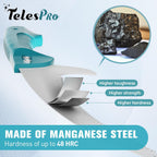 TelesPro Extendable Tree Trimmer: Manual Pole Saw | 5-12ft Telescoping Pruning Pole for Tree Trimming | Saw Attachment, Safety Goggles, and Gloves Included | Trim Branches up to 2" Diameter