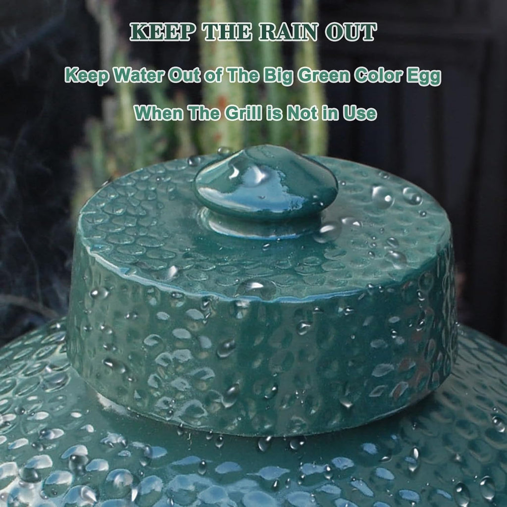 Ceramic Grill Top Compatible with Medium Large and XLarge Big Green Egg,Dual Function Ceramic Grill Top Cap,Kamado Accessories Charcoal Grill Top Parts Replacement for Easy Grasp and Anti-Hot