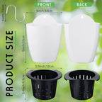 yungyan 20 sets 5" self watering hanging planter, close-up detail